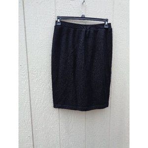 St John Basics Black Santana Knit Pencil Skirt Sz 8 Altered Travel Career